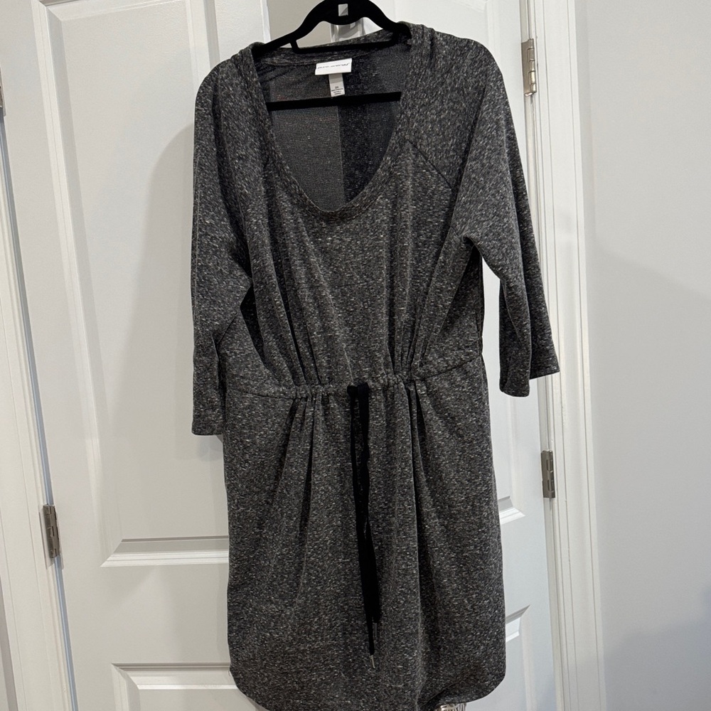 Pure Energy Charcoal Gray Midi Dress
